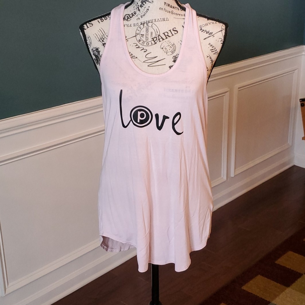 Pure Barre Love pink tank